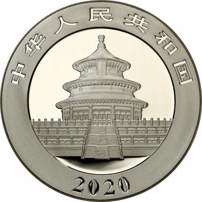 Chiny 10 Yuan 2020 Panda SREBRO