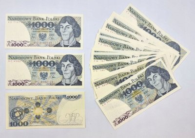 1.000 złotych 1982, zestaw 21 sztuk