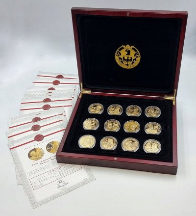 Medale - Wielcy Polacy - zestaw 12 sztuk