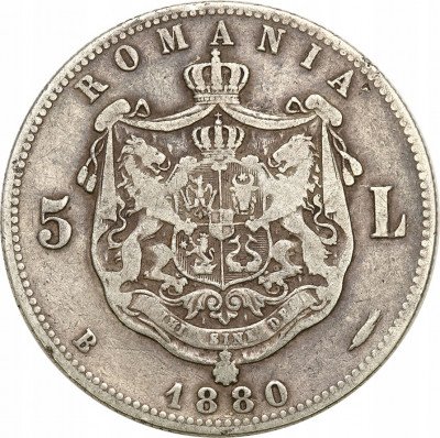 Rumunia 5 Lei 1880 Kullrich