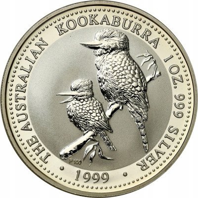 Australia 1 dolar 1999 Kookaburra SREBRO uncja