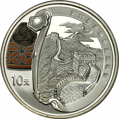 Chiny 10 Yuan 2008 Olimpiada Pekin SREBRO uncja