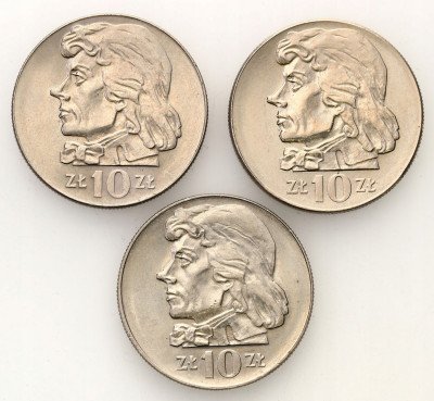PRL. 10 złotych 1970, 1972, 1973 Kościuszko