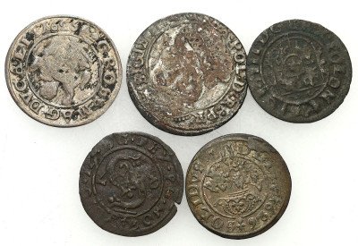 Zygmunt III Waza monety XVUU w. SREBRO - 5 sztuk