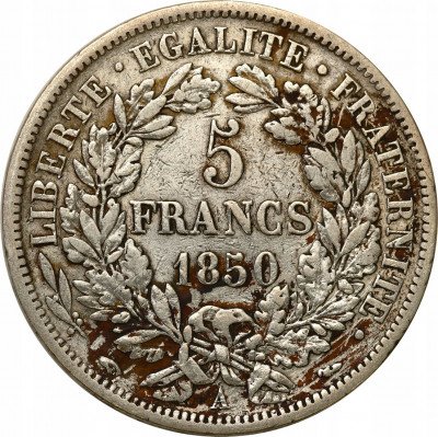 Francja 5 franków 1850