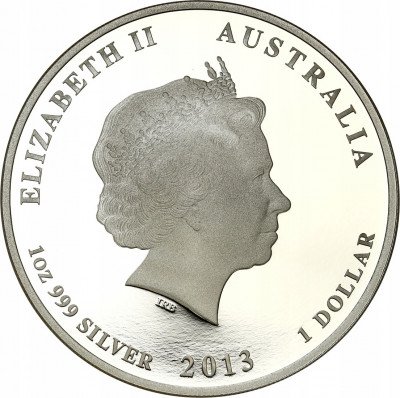 Australia 1 dolar 2013 Rok węża SREBRO