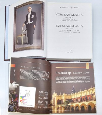 Znaczki pocztowe 2008 + Czesław Słania – książki