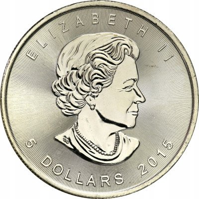 Kanada 5 dolarów 2018 liść klonowy SREBRO uncja