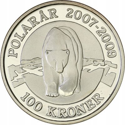 Dania 100 Koron 2007 niedźwiedź polarny (uncja)