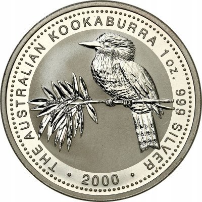 Australia 1 dolar 2000 Kookaburra SREBRO uncja