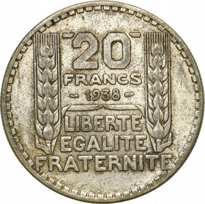 Francja. 20 franków 1938, Paryż