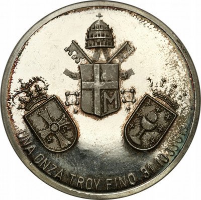 Hiszpania. Medal. Jan Paweł II, srebro