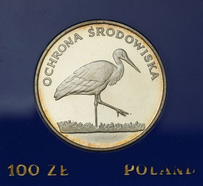 100 złotych 1982 Bocian Ochrona Środowiska