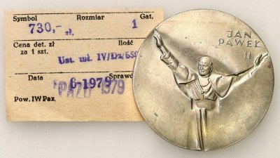 Medal. VERITAS Jan Paweł II 1979 SREBRO