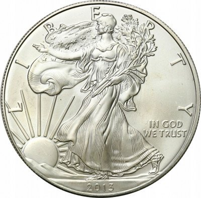 USA dolar 2013 Liberty - SREBRO uncja