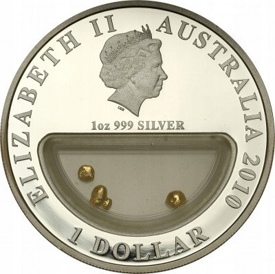 Australia 1 dolar 2010 samorodki UNCJA SREBRA