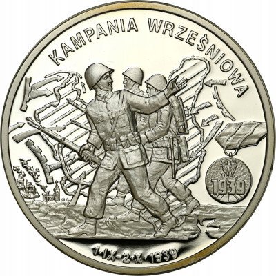 Polska medal Kampania Wrześniowa czyste SREBRO