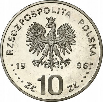 10 złotych 1996 Zygmunt II August popiersie