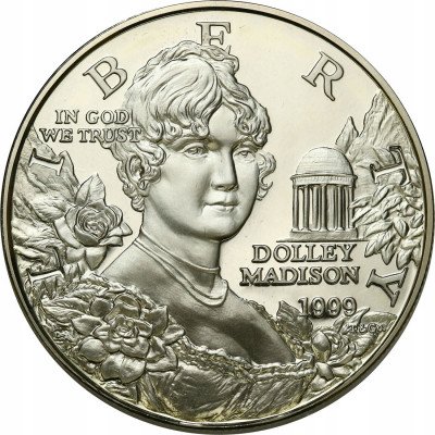 USA 1 dolar 1999 P Dolley Madison SREBRO