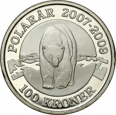 Dania 100 Koron 2007 Niedźwiedź polarny UNCJA Ag