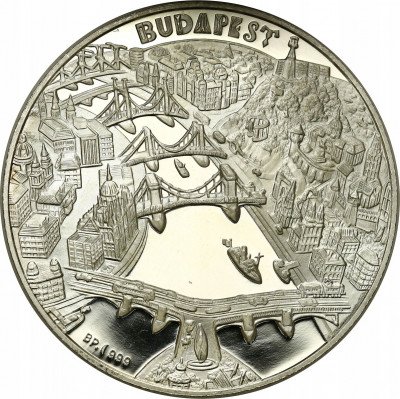 Węgry medal - UNCJA czystego srebra Budapeszt