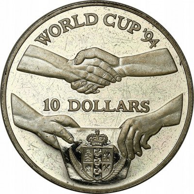 Niue 10 dolarów 1994 Puchar Świata UNCJA SREBRA