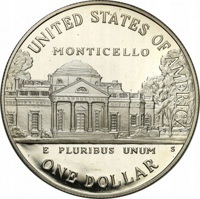 USA 1 dolar 1993 S Jefferson SREBRO