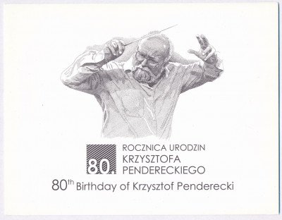 FOLDER do banknotu PWPW Krzysztof Penderecki 80