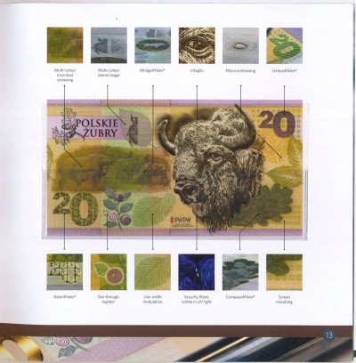 FOLDER do banknotu testowego PWPW Polskie Żubry