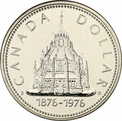 Kanada 1 dolar 1976 Biblioteka Parlamentu SREBRO