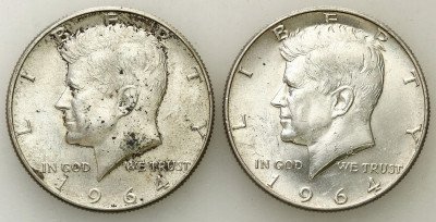 USA. 1/2 dolara 1964 Kennedy SREBRO - 2 sztuki
