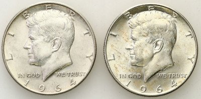 USA 1/2 dolara 1964 Kennedy 2 sztuki różne