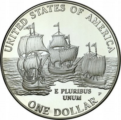 USA 1 dolar 2007 P Jamestown SREBRO
