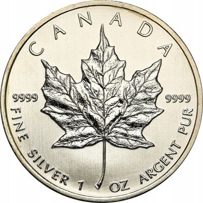 Kanada 5 dolarów 2010 listek SREBRO uncja