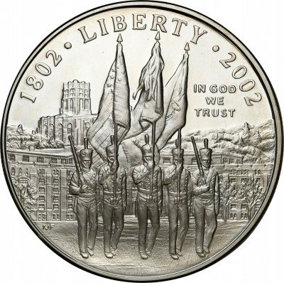 USA 1 dolar 2002 W West Point SREBRO