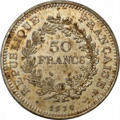 Francja 50 franków 1974 SREBRO