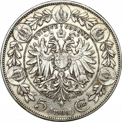 Austria 5 Koron 1909 FJ I