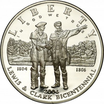USA 1 dolar 2004 P Lewis Clark SREBRO
