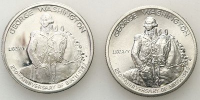 USA 1/2 dolara 1982 Washington D + S - 2 sztuki