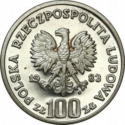 PRÓBA Srebro 100 złotych 1983 niedźwiedzie