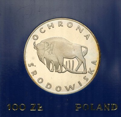 100 złotych 1977 Żubr - Ochrona Środowiska