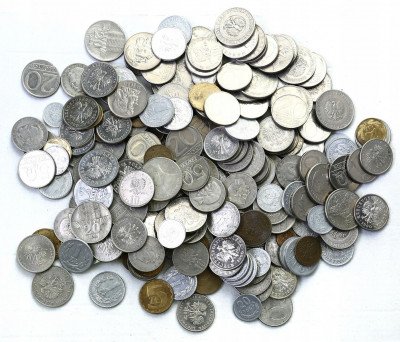 Polska duży zestaw monet PRL – mix metali 1,5 kg