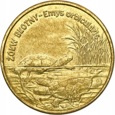 III RP. 2 złote 2002 żółw błotny