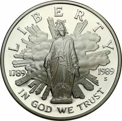 USA 1 dolar 1989 S Kongres SREBRO