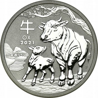 Australia. 50 centów. Rok Wołu. 2021 Srebro