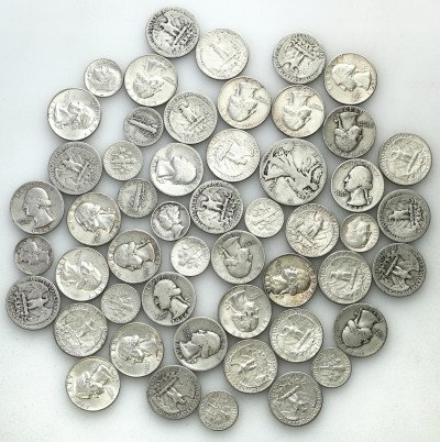 Ameryka 10-50 centów - Zestaw 51 sztuk
