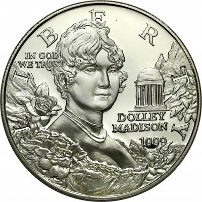 USA 1 dolar 1999 P Dolley Madison SREBRO