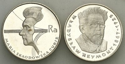 100 złotych 1974-1977 Skłodowska Reymont SREBRO