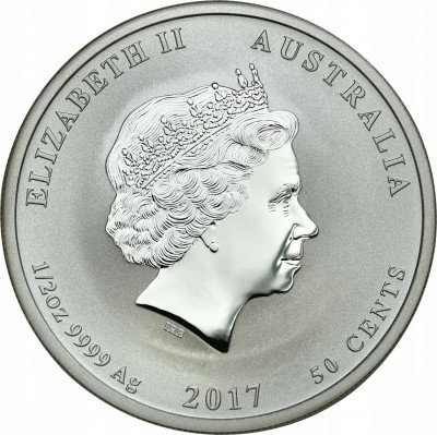 Australia. 50 centów. Rok Koguta. 2017 Srebro