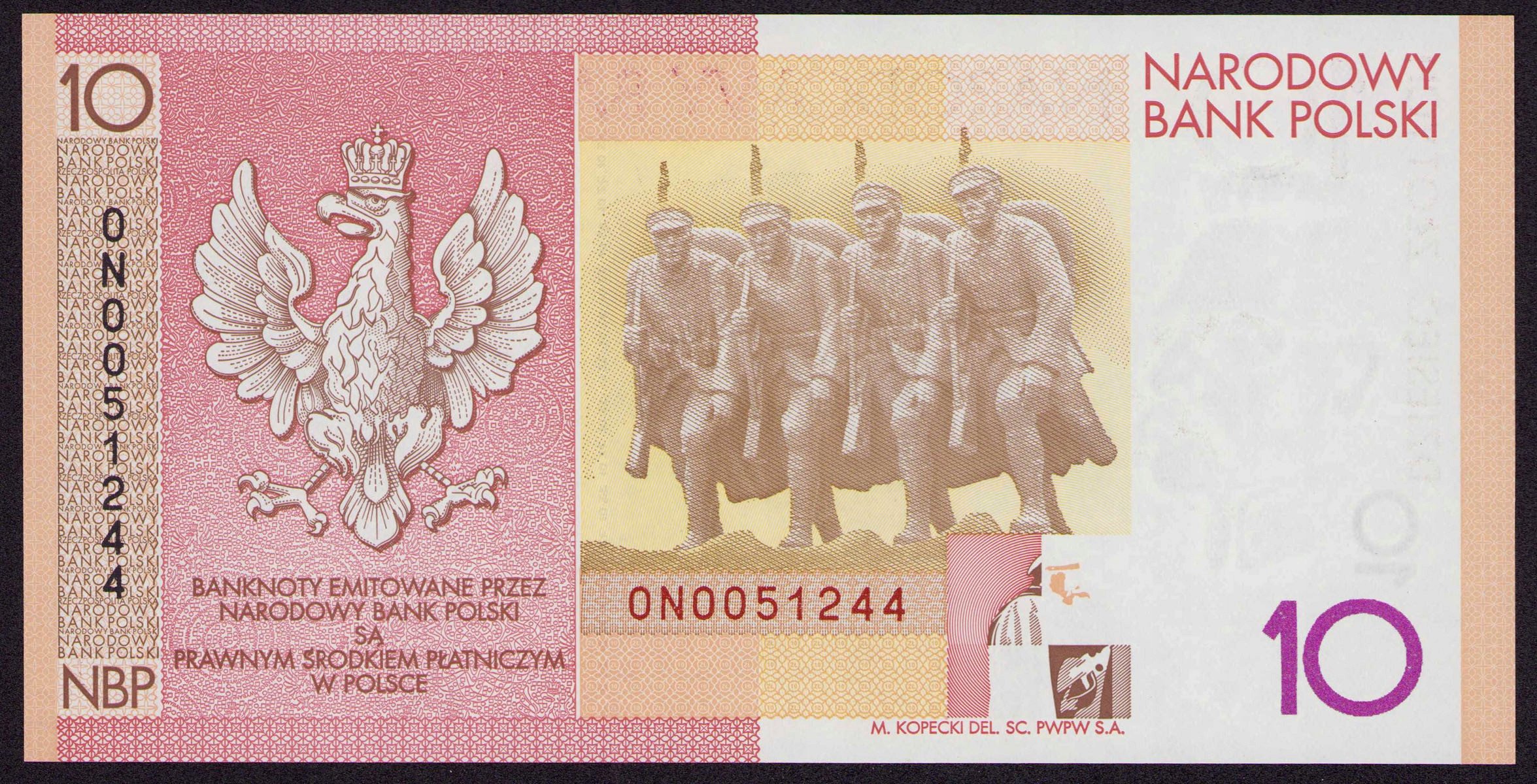 Banknot 10 złotych 2008 Piłsudski - Niepodległość